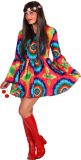 Hippie Jurk Daisy - Dames - Hippie Kostuum - Verkleedkleding - Regenboog - Maat XL