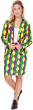 OppoSuits Harlequeen - Vrouwen Kostuum - Gekleurd - Carnaval - Maat 42