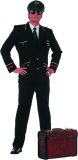 Piloot & Luchtvaart Kostuum | Schiphol Piloten Jas, Zwart Man | Maat 50 | Carnaval kostuum | Verkleedkleding