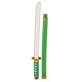 Plastic groen/goud ninja/ samurai zwaard 60 cm -