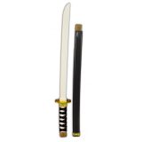 Plastic zwart/goud ninja/ samurai zwaard 60 cm -