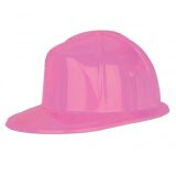 Roze bouwhelm van plastic voor volwassenen - Carnaval verkleed hoeden -