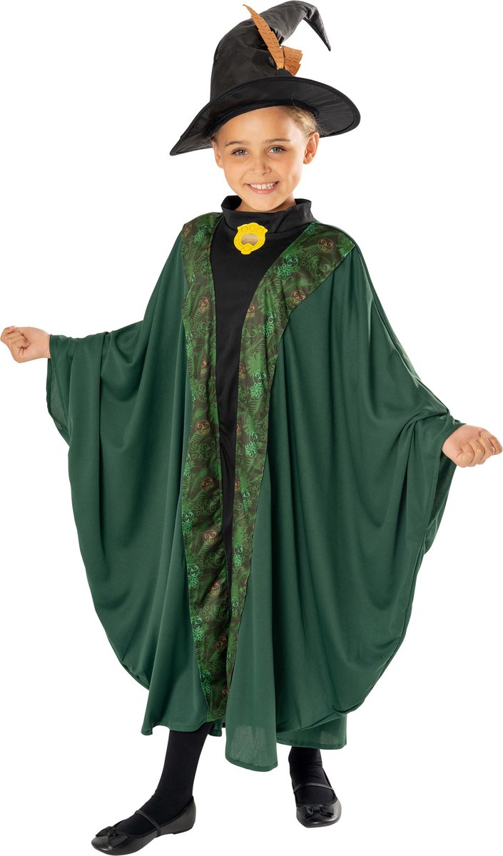 Rubies - Harry Potter Kostuum - Professor Mcgonagall Kostuum Kind - Groen, Zwart - Large / XL - Carnavalskleding - Verkleedkleding