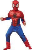 Rubies - Spiderman Kostuum - Enorm Gespierde Spiderman Kind Kostuum - Blauw, Rood - Maat 140 - Carnavalskleding - Verkleedkleding
