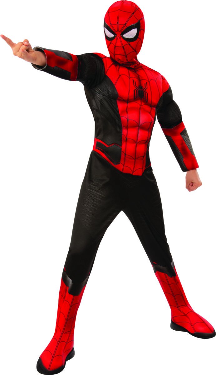 Rubies - Spiderman Kostuum - Spider Man Red And Black Kostuum Jongen - Rood, Zwart - Maat 104 - Carnavalskleding - Verkleedkleding