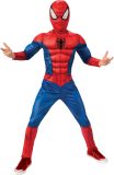 Rubies - Spiderman Kostuum - Supersterke Spierbundel Spiderman Kind Kostuum - Blauw, Rood - Maat 104 - Carnavalskleding - Verkleedkleding