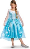 Smiffys - Disney Frozen Elsa Deluxe Kostuum Jurk Kinderen - Kids tm 6 jaar - Blauw
