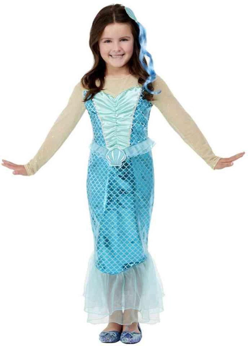 Smiffy's - Zeemeermin Kostuum - Aqua Zeemeermin - Meisje - Blauw - Small - Carnavalskleding - Verkleedkleding