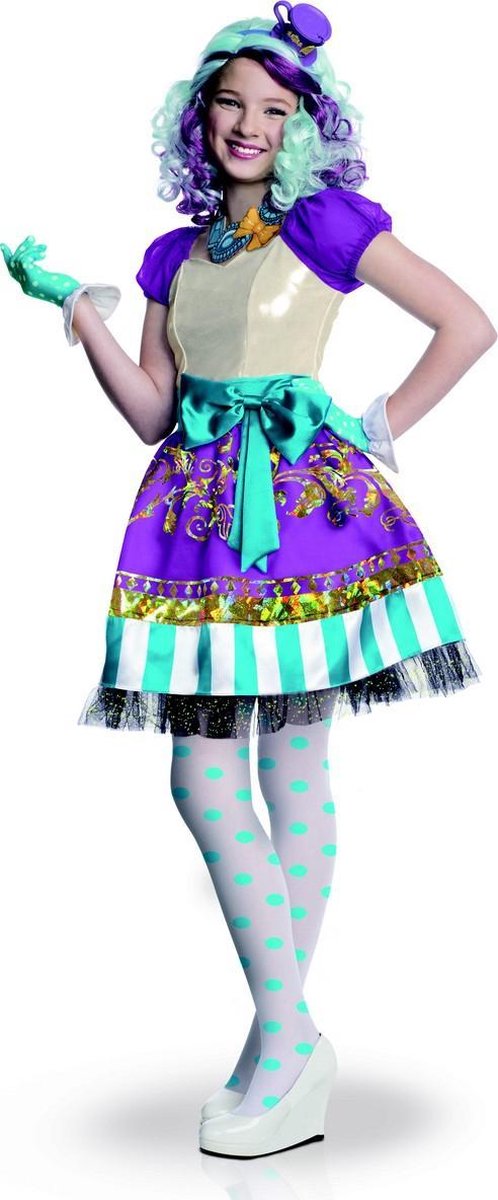 Super luxe kostuum van Pruik van Madeline Hatter� Ever After High� voor meisjes - Verkleedkleding - 122/128