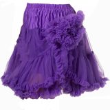 Supervintage supermooie volle zachte petticoat rok paars - M / L - valt op de knie - elastische verstelbare taille - carnaval - feest