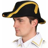 Verkleed hoed Admiraal/kapitein Napoleon - steek zwart - voor volwassenen -