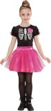Verkleedkostuum roze Skelet voor meisjes Halloween - Verkleedkleding - 116/128