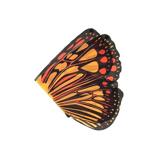 Vlinder verkleed vleugels voor kids oranje -