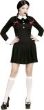 WIDMANN - Zwart gothic schoolmeisje kostuum voor vrouwen - M