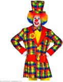 Widmann - Clown & Nar Kostuum - Keurige Kleurige Fleurige Jas Clown - Multicolor - Medium - Carnavalskleding - Verkleedkleding