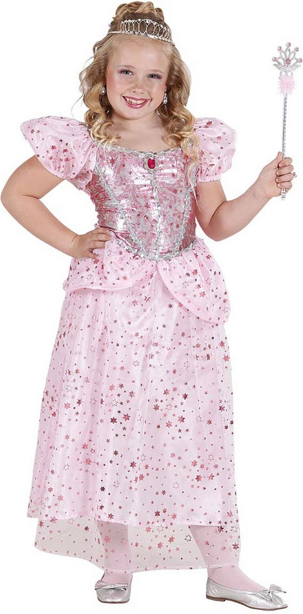 Widmann - Elfen Feeen & Fantasy Kostuum - Prinses-Fee Roze Pink Fairy Kostuum Meisje - Roze - Maat 140 - Carnavalskleding - Verkleedkleding