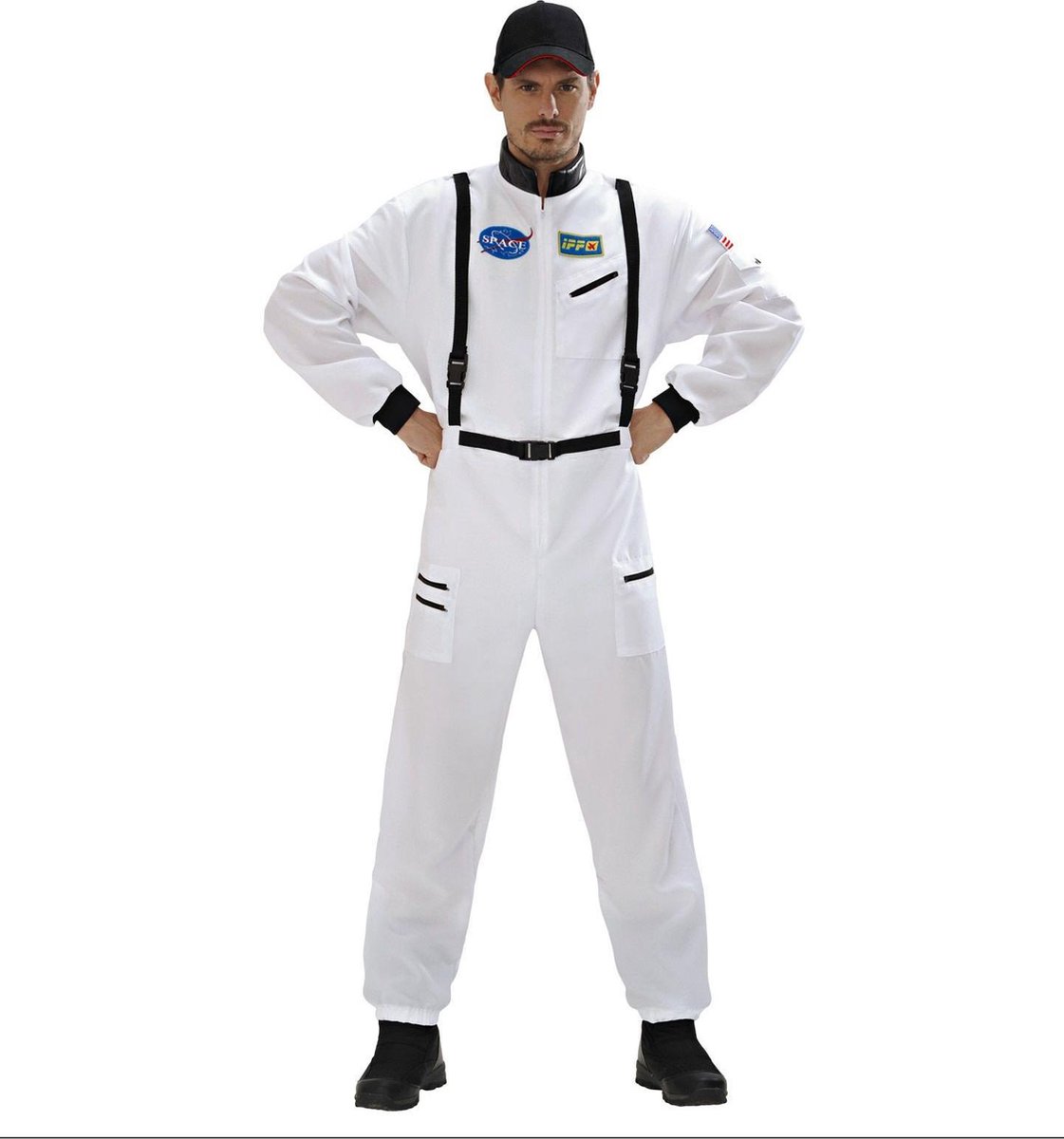 Widmann - Science Fiction & Space Kostuum - Stoere Astronaut Wit - Man - Wit / Beige - Large - Carnavalskleding - Verkleedkleding