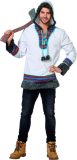Wilbers & Wilbers - Eskimo Kostuum - Sneeuw Eskimo Wak Hak Trui Man - Wit / Beige - Maat 56 - Carnavalskleding - Verkleedkleding