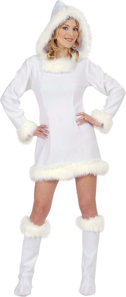 Wit sexy Eskimo kostuum voor dames - Verkleedkleding - Large