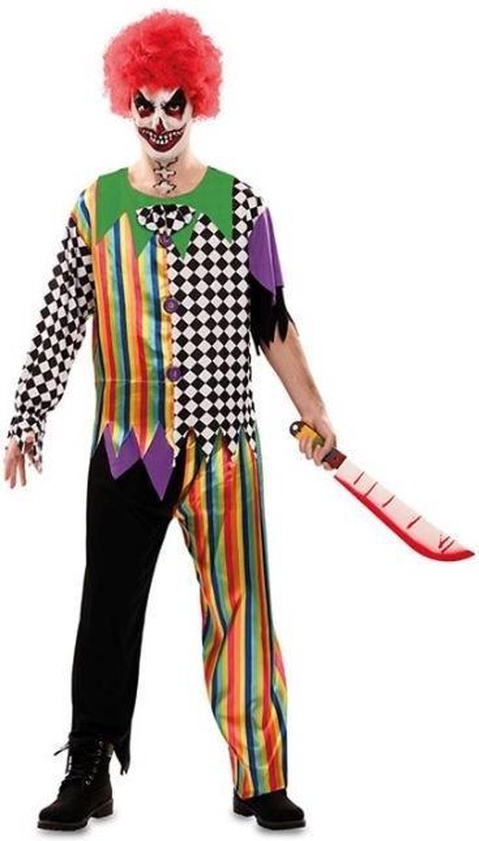 Witbaard Verkleedpak Scary Clown Polyester Zwart/wit Maat M/l