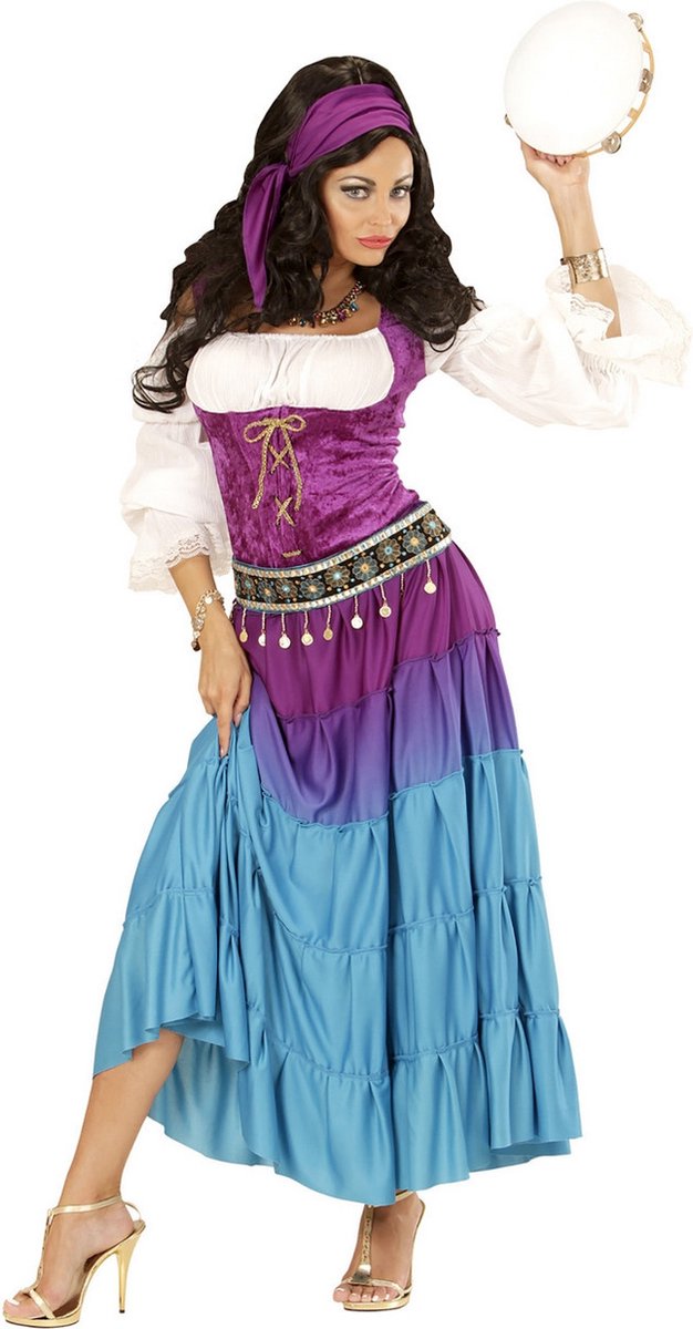 Zigeunerin Vrouw Kostuum Zamira - Maat 2XL