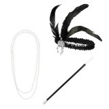 Boland Carnaval/Verkleed accessoires Roaring Twenties - Charleston set - haarband/ketting/pijpje -