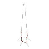 Boland Carnaval/verkleed accessoires Indianen sieraden - kralen/tanden ketting - kunststof -
