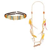 Boland Carnaval/verkleed accessoires Indianen sieraden - kralen/tanden kettingen - kunststof -