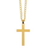 Boland Carnaval/verkleed accessoires Non/priester/sieraden - ketting met kruisje - goud - kunststof -