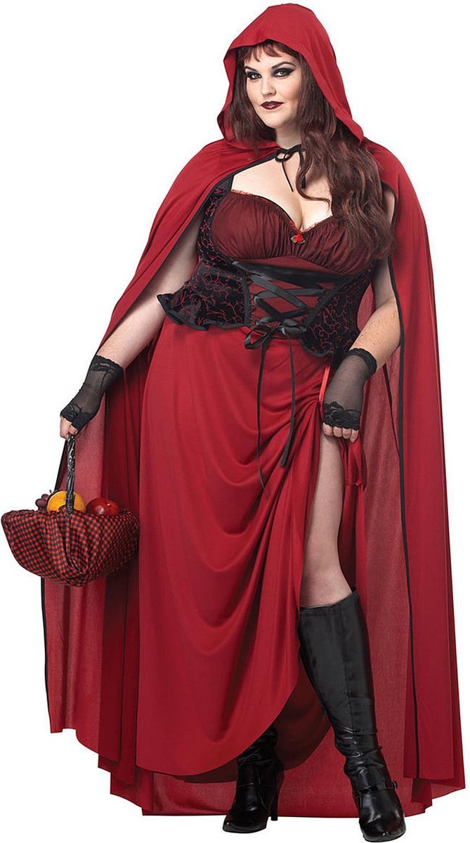 CALIFORNIA COSTUMES - Gothic Roodkapje kostuum voor vrouwen - Grote Maten - XXL (44/46)