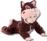 Eekhoorn Dieren Onesie voor Peuter & Kleuter: Zachte Flanel Jumpsuit, Pyjama & Romper - Veilig & Comfortabel voor Kinderen 2 tot 4 jaar