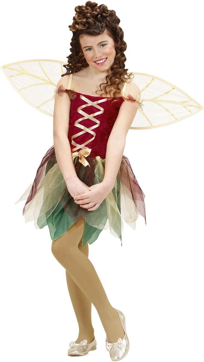Elfen Feeen & Fantasy Kostuum | Fantasie Fee Kind Forrest Ferry Kostuum Meisje | Maat 140 | Carnaval kostuum | Verkleedkleding
