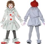 Fiestas Guirca - Killer Clown jongen (10-12 jaar) - Carnaval Kostuum voor kinderen - Carnaval - Halloween kostuum meisjes