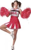 Fiestas Guirca - Volwassenkostuum Cheerleader USA S (36-38)
