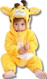 Giraffe Dieren Onesie voor Baby & Peuter: Zachte Flanel Jumpsuit, Pyjama & Romper - Veilig & Comfortabel voor Kinderen 6 tot 18 maanden