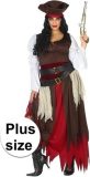 Grote maat piraat Francis verkleed pak/kostuum voor dames 46/48