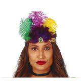 Guirca Charleston luxe hoofdband - multi kleuren - dames - jaren 20 thema -