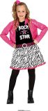 Guirca - Roze Rock Superstar Rosie - Meisje - Roze - 7 - 9 jaar - Carnavalskleding - Verkleedkleding