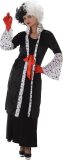 Karnival Costumes Cruella Boze Vrouw Dalmatiers Halloween Kostuum Dames Halloween Kostuum Volwassenen Carnavalskleding Dames Carnaval - Polyester - Zwart/Wit - Maat S - 3-Delig Jas/Handschoenen/Pruik