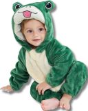 Kikker Dieren Onesie voor Baby & Peuter: Zachte Flanel Jumpsuit, Pyjama & Romper - Veilig & Comfortabel voor Kinderen 6 tot 18 maanden