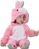 Konijn Dieren Onesie voor Baby & Peuter: Zachte Flanel Jumpsuit, Pyjama & Romper - Veilig & Comfortabel voor Kinderen 6 tot 18 maanden