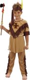 LUCIDA - Beige met bruin indianen kostuum voor jongens - L 128/140 (10-12 jaar)