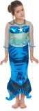 LUCIDA - Blauwe zeemeermin jurk voor meisjes - L 128/140 (10-12 jaar)