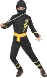 LUCIDA - Gele draak ninja kostuum voor jongens - S 110/122 (4-6 jaar)