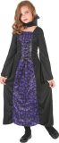 LUCIDA - Paarse doodskoppen vampier outfit voor meisjes - M 122/128 (7-9 jaar)