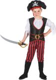 LUCIDA - Piratenpak met doodskop hoed voor jongens - L 128/140 (10-12 jaar)