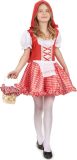 LUCIDA - Roodkapje sprookjes outfit voor meisjes - S 110/122 (4-6 jaar)