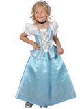 LUCIDA - Witte en blauwe sprookjes prinses outfit voor meisjes - L 128/140 (10-12 jaar)
