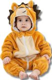 Leeuw Geel Dieren Onesie voor Baby & Peuter: Zachte Flanel Jumpsuit, Pyjama & Romper - Veilig & Comfortabel voor Kinderen 6 tot 18 maanden