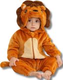 Leeuw bruin Dieren Onesie voor Baby & Peuter: Zachte Flanel Jumpsuit, Pyjama & Romper - Veilig & Comfortabel voor Kinderen 6 tot 18 maanden